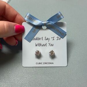 David’s Bridal - Bridesmaids Stud Earrings Cubic Zirconia (3)